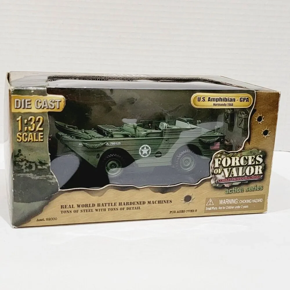 Forces of Valor 1944 US Amphibian Jeep Normandy 1:32 Die Cast Vehicle 92000 NEW